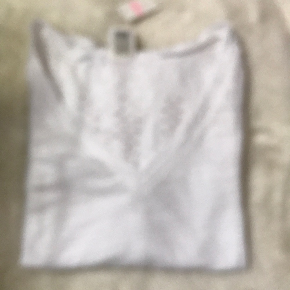 Pink white short tee